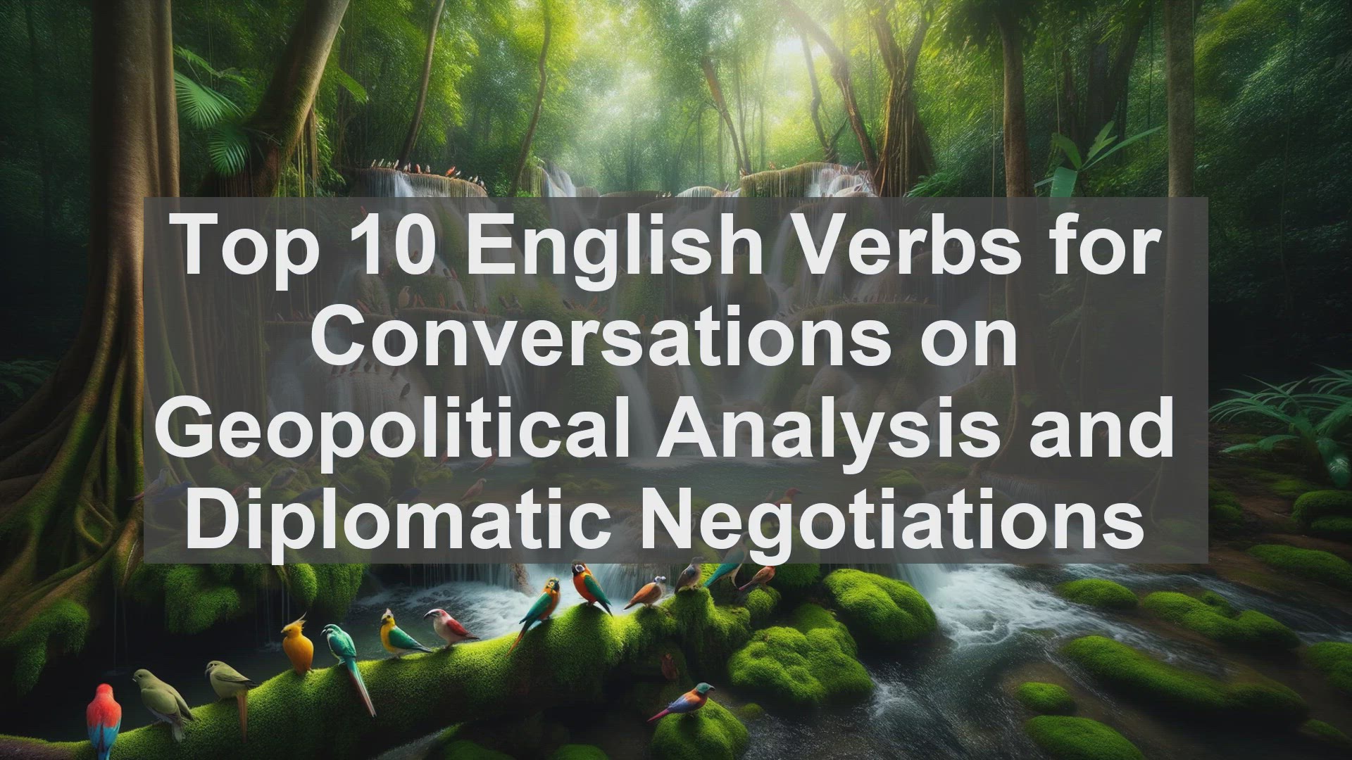 'Video thumbnail for Top 10 English Verbs for Conversations on Geopolitical Analysis and Diplomatic Negotiations'