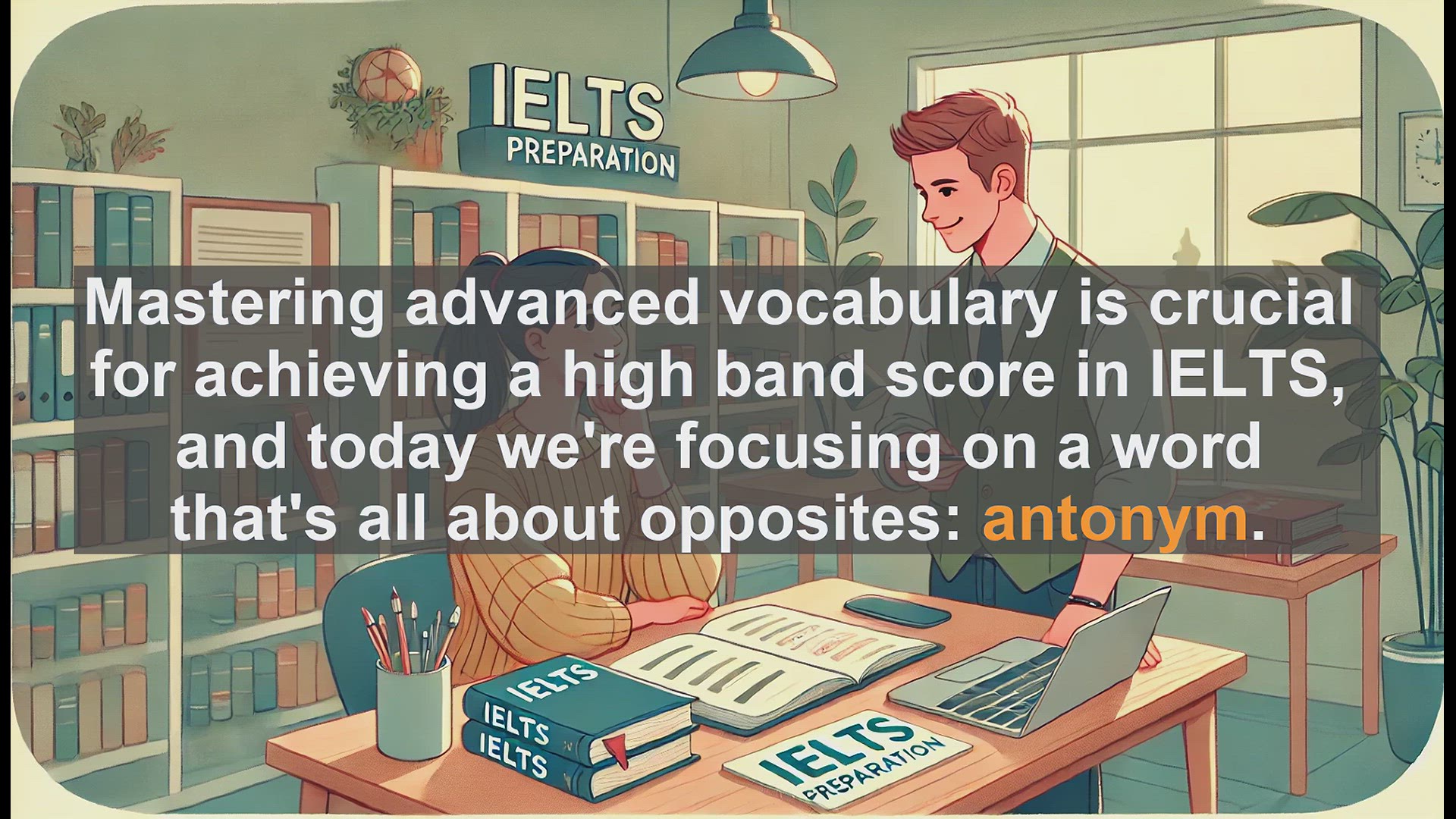 'Video thumbnail for 5000 Must Know IELTS 8.0 Vocabulary - IELTS Vocabulary: Understanding and Using 'Antonym''