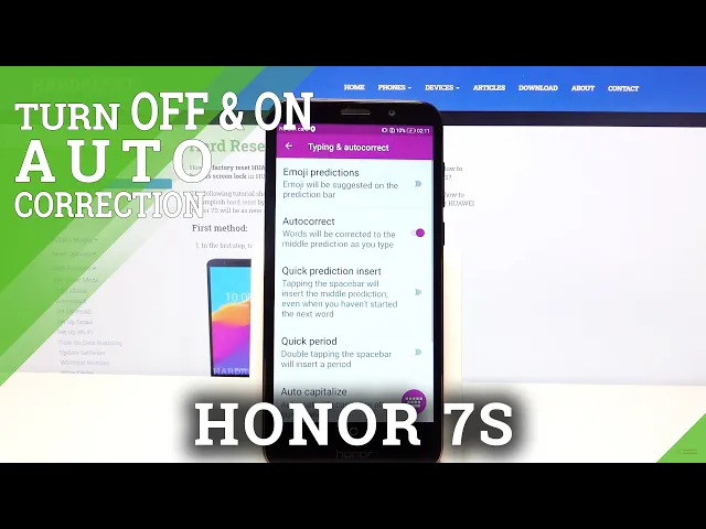 Video thumbnail for How to Turn On or Off Auto Correction in Honor 7S?