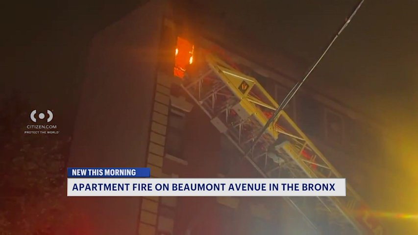 Video thumbnail for Flames rip through Belmont building