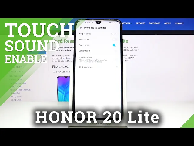 Video thumbnail for How to Manage Screen Touch Sounds on Honor 20 Lite – Touch Sound Effects