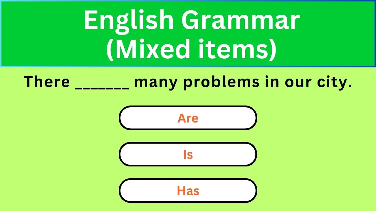 'Video thumbnail for English Grammar Practice || English Grammar (Mixed items) Part 2 || English Grammar Test'