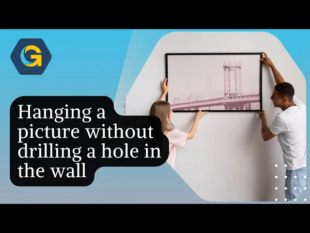 Video thumbnail for Hanging a picture without drilling a hole in the wall it s possible with these tips !