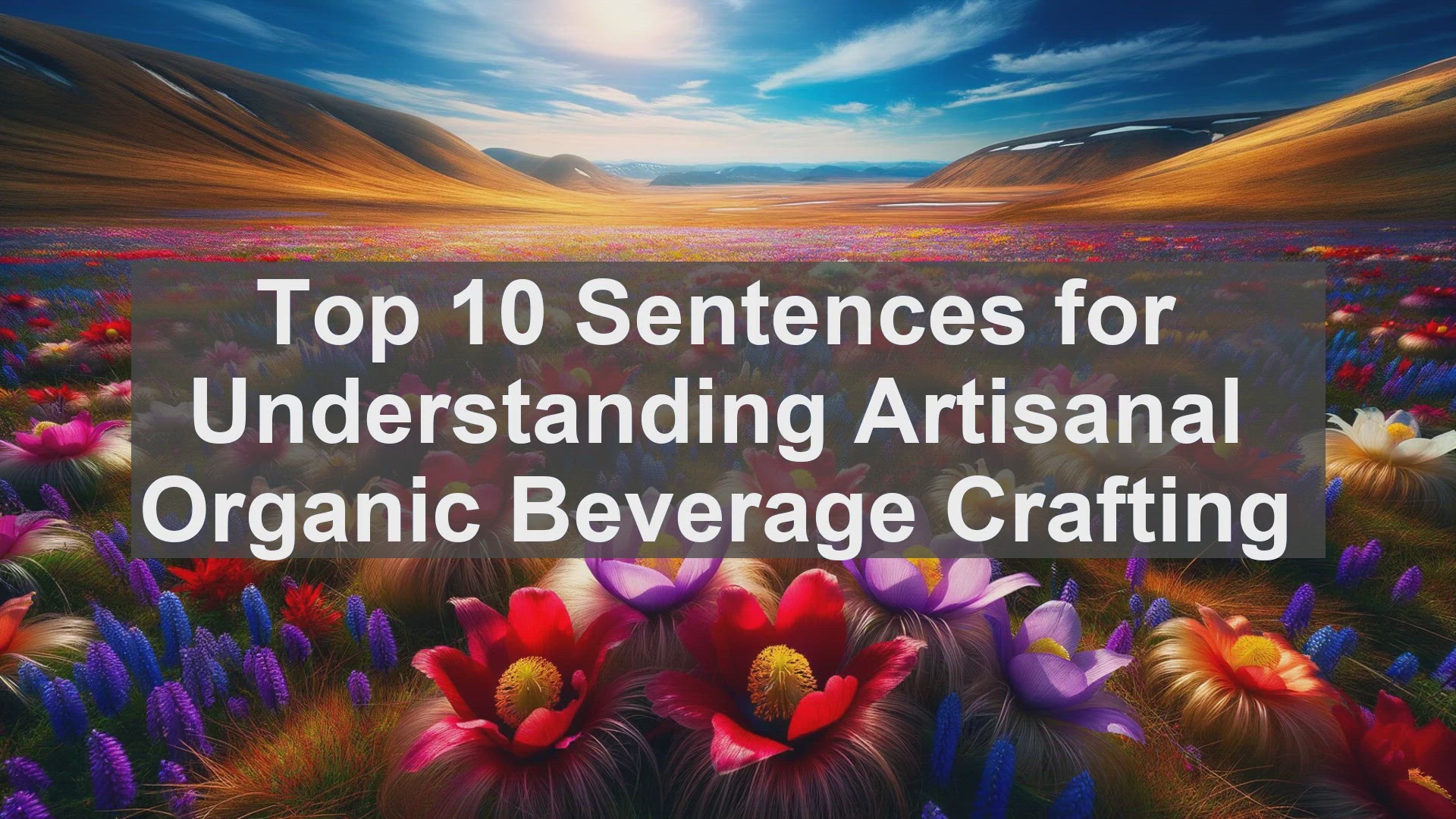 'Video thumbnail for Top 10 Sentences for Understanding Artisanal Organic Beverage Crafting'