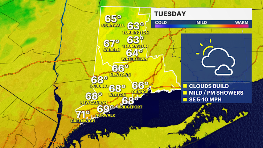 Video thumbnail for Nice stretch before a wet finish to the week across Connecticut