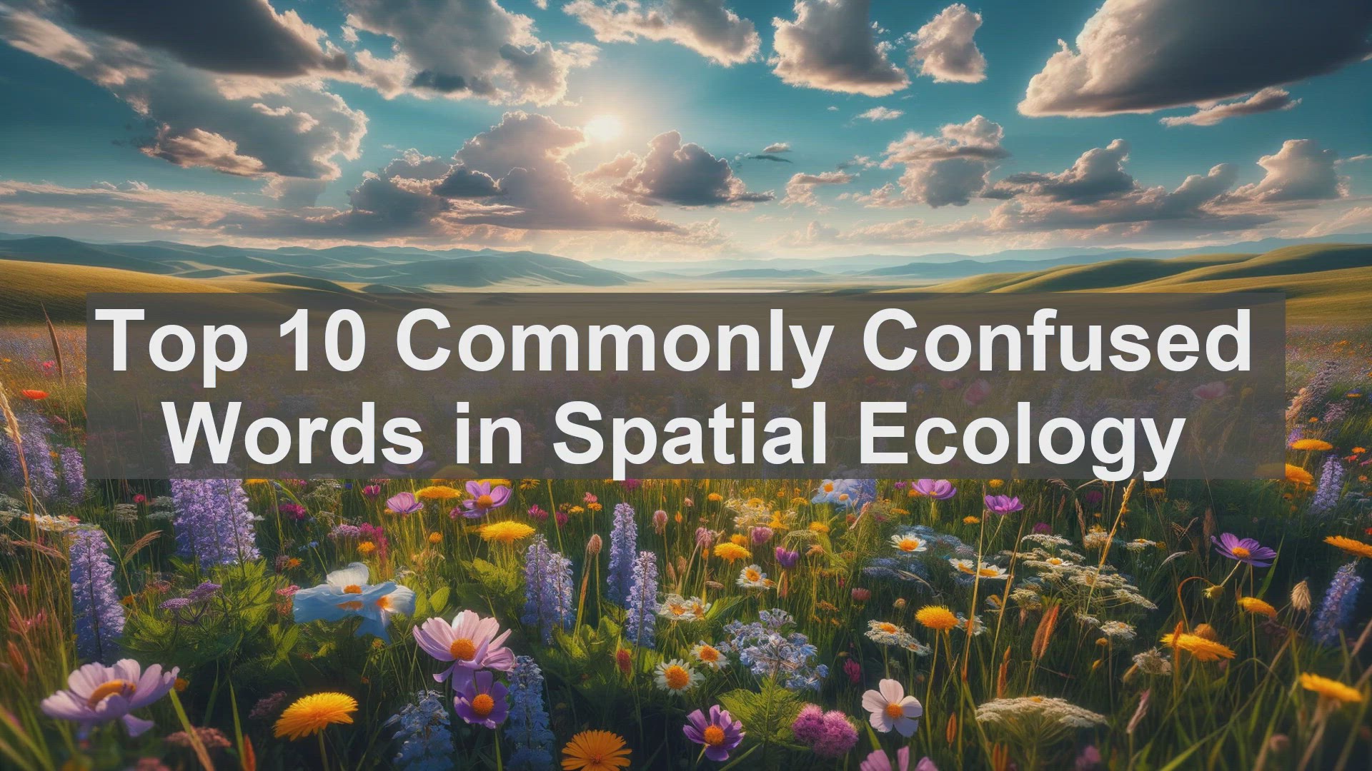 'Video thumbnail for Top 10 Commonly Confused Words in Spatial Ecology'