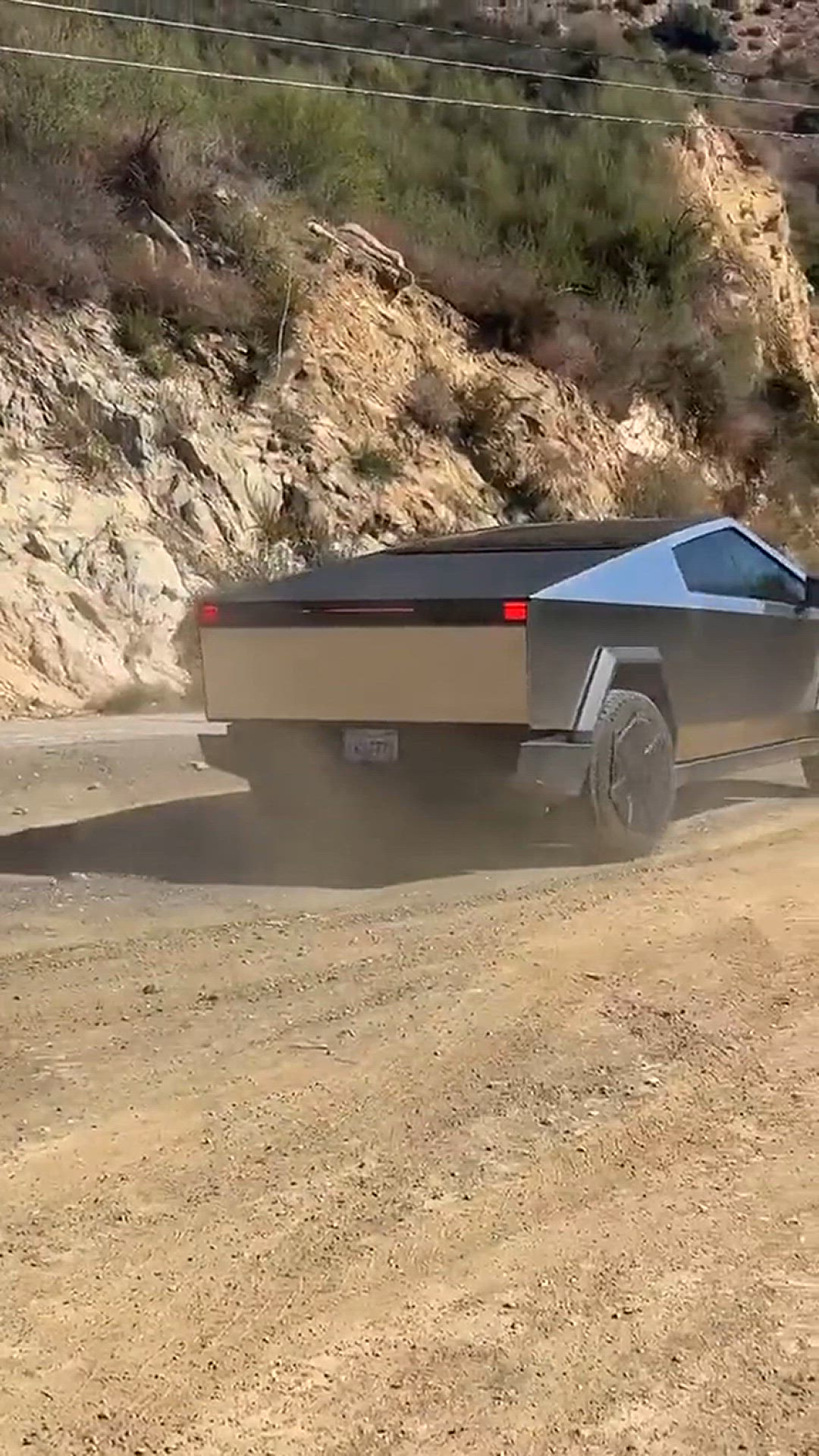 Video thumbnail for Cybertruck on the road