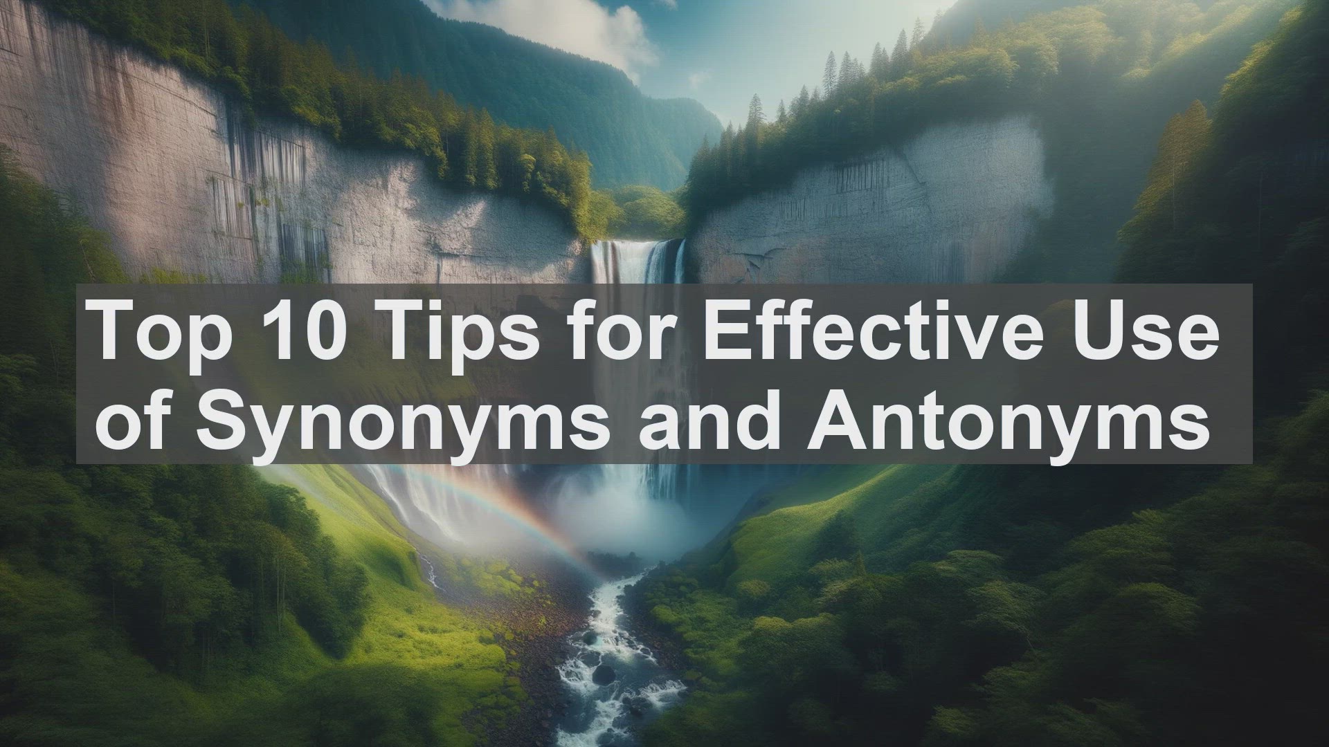 'Video thumbnail for Top 10 Tips for Effective Use of Synonyms and Antonyms'