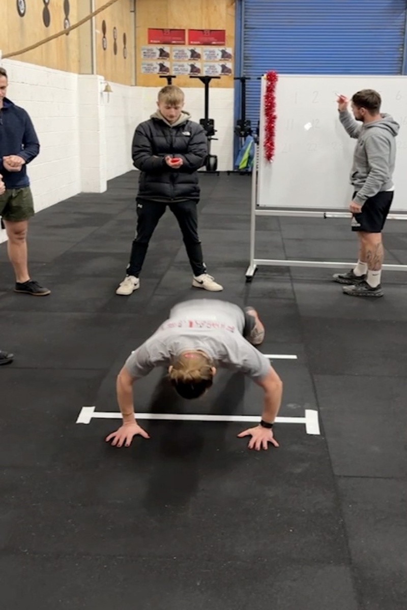 Video thumbnail for Most chest to ground burpees in one minute (female) - 28 by Caroline Cunningham