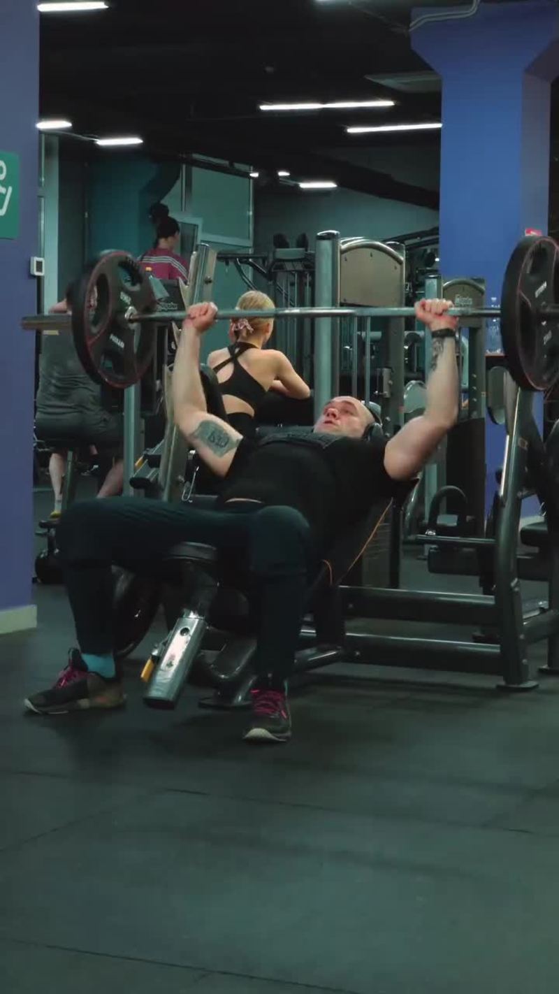 Video thumbnail for Gym Lifter Topples as Jumper Lands beside Bench Press