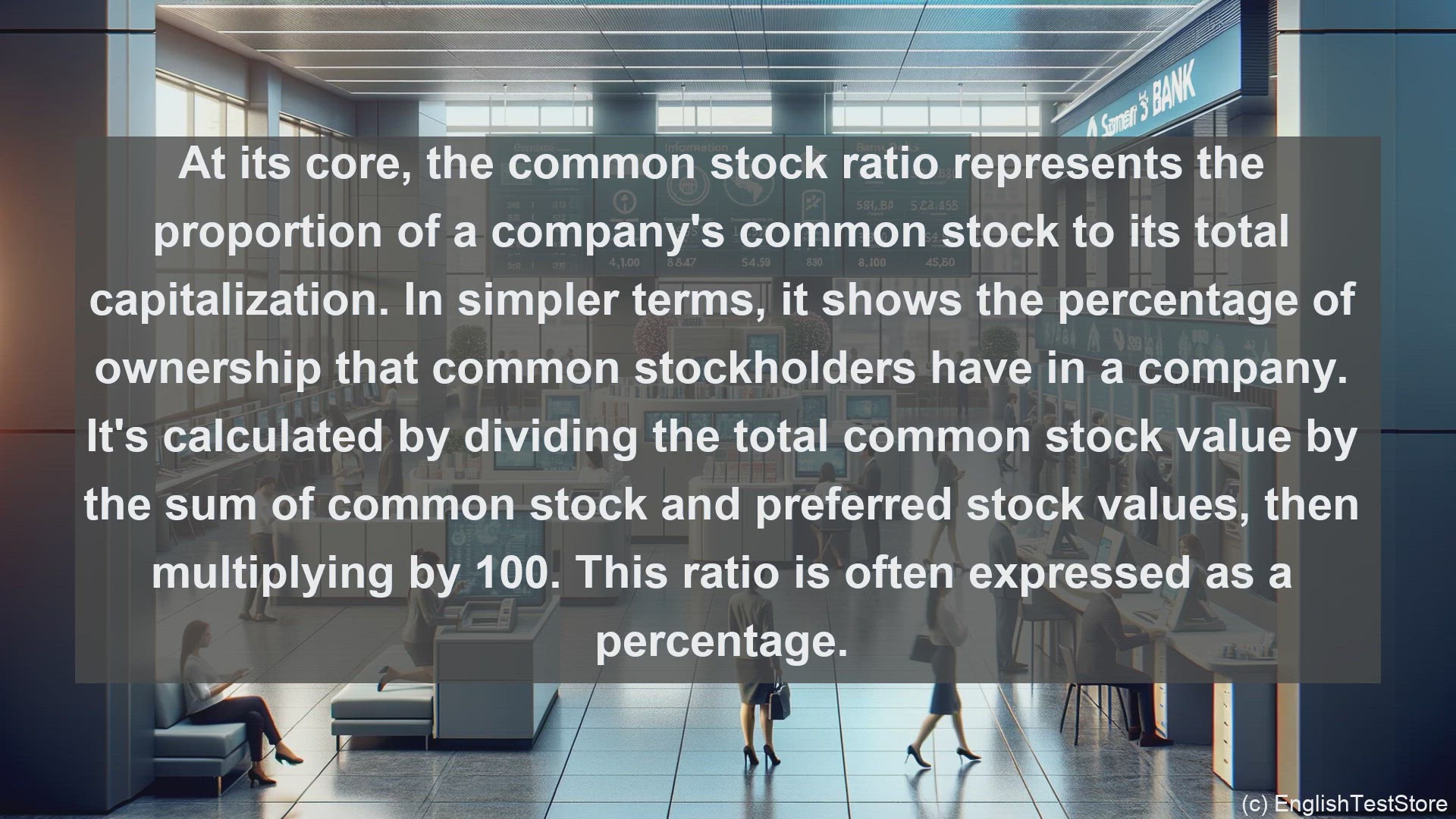 'Video thumbnail for Common stock ratio in economics and finance'