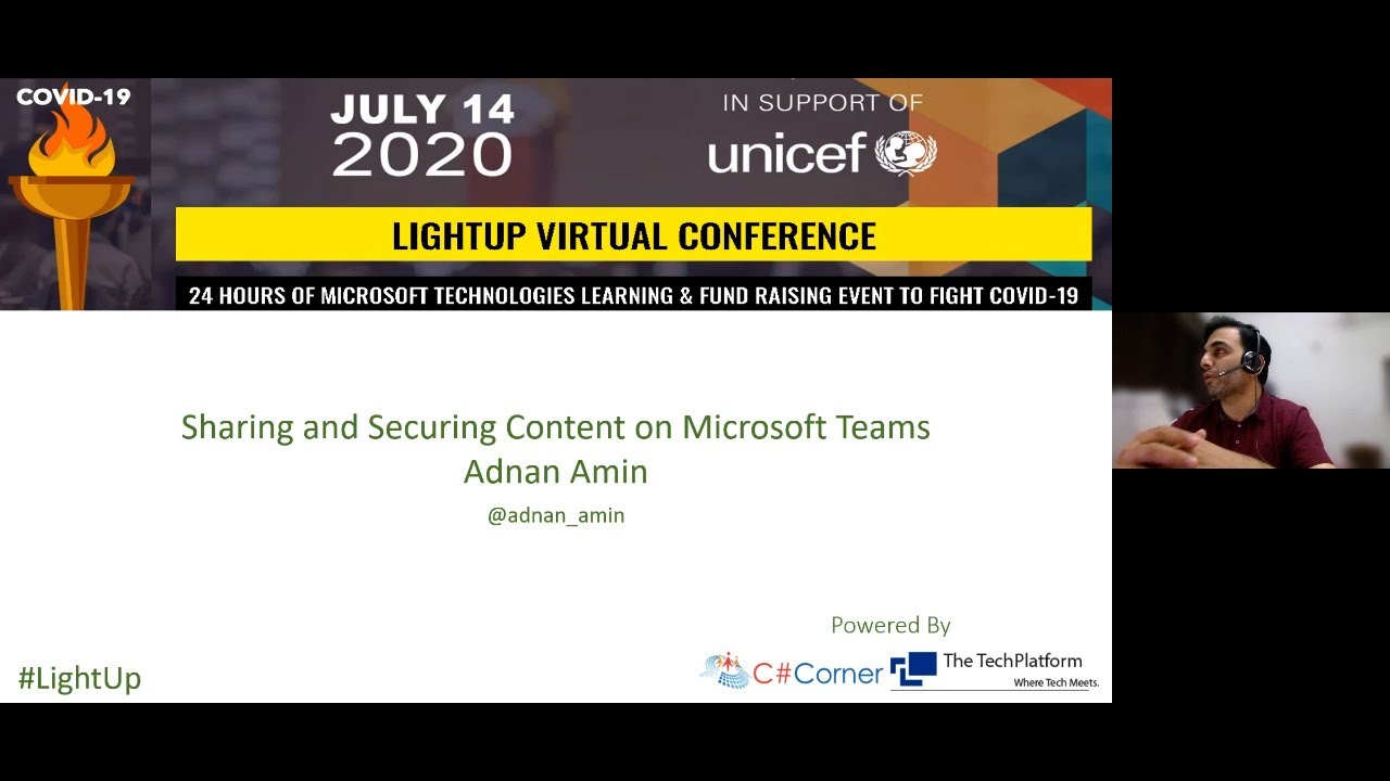 Video thumbnail for Sharing and Securing Content on Microsoft Teams by Adnan Amin || Lightup Conference