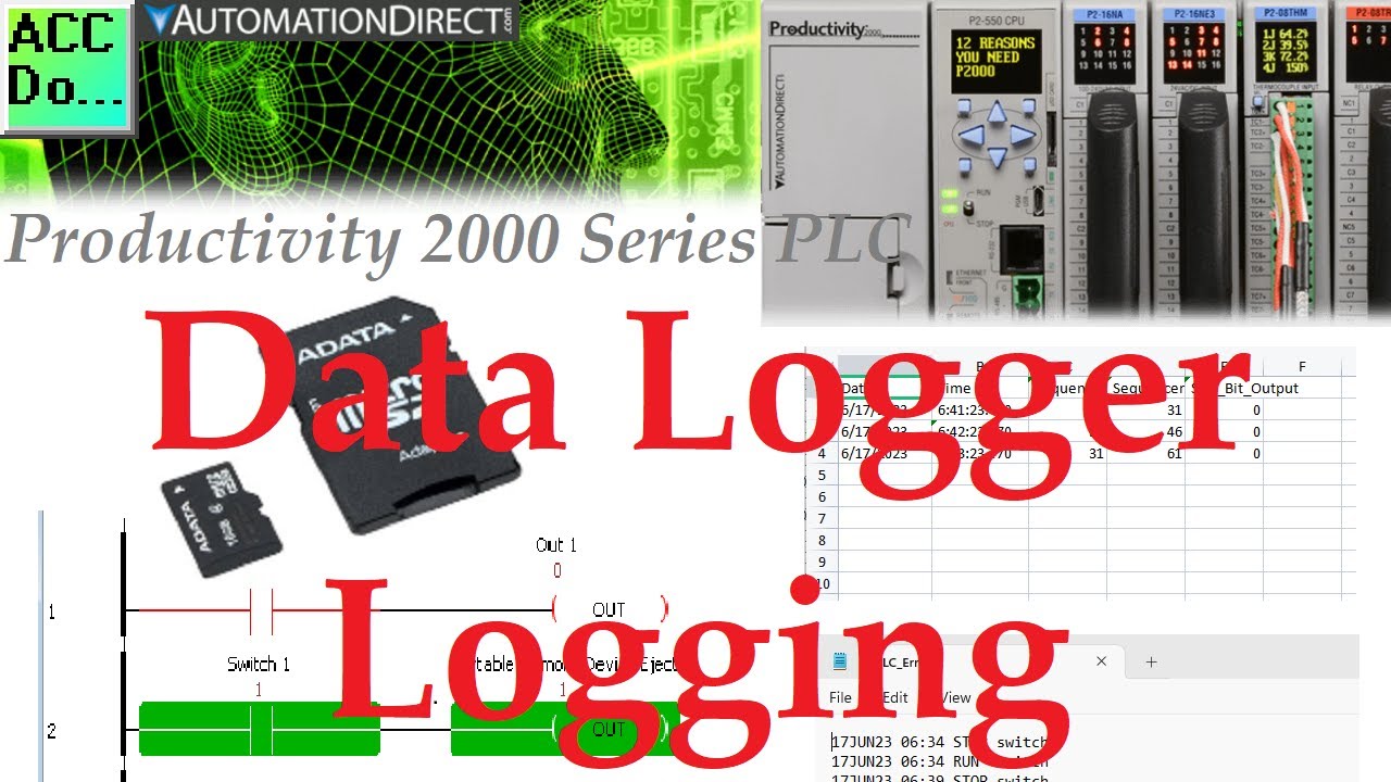 'Video thumbnail for Productivity 2000 PLC Data Logger and Logging'