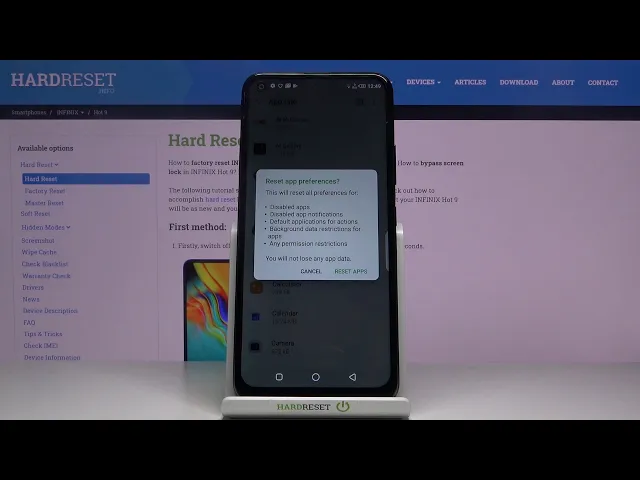 Video thumbnail for How to Reset App Preferences in Infinix Hot 9 - Remove App Customization in Android