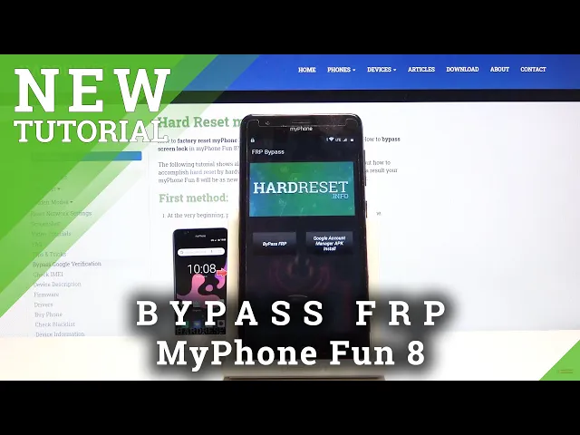 Video thumbnail for How to Unlock FRP in myPhone Fun 8 - Remove Google Verification