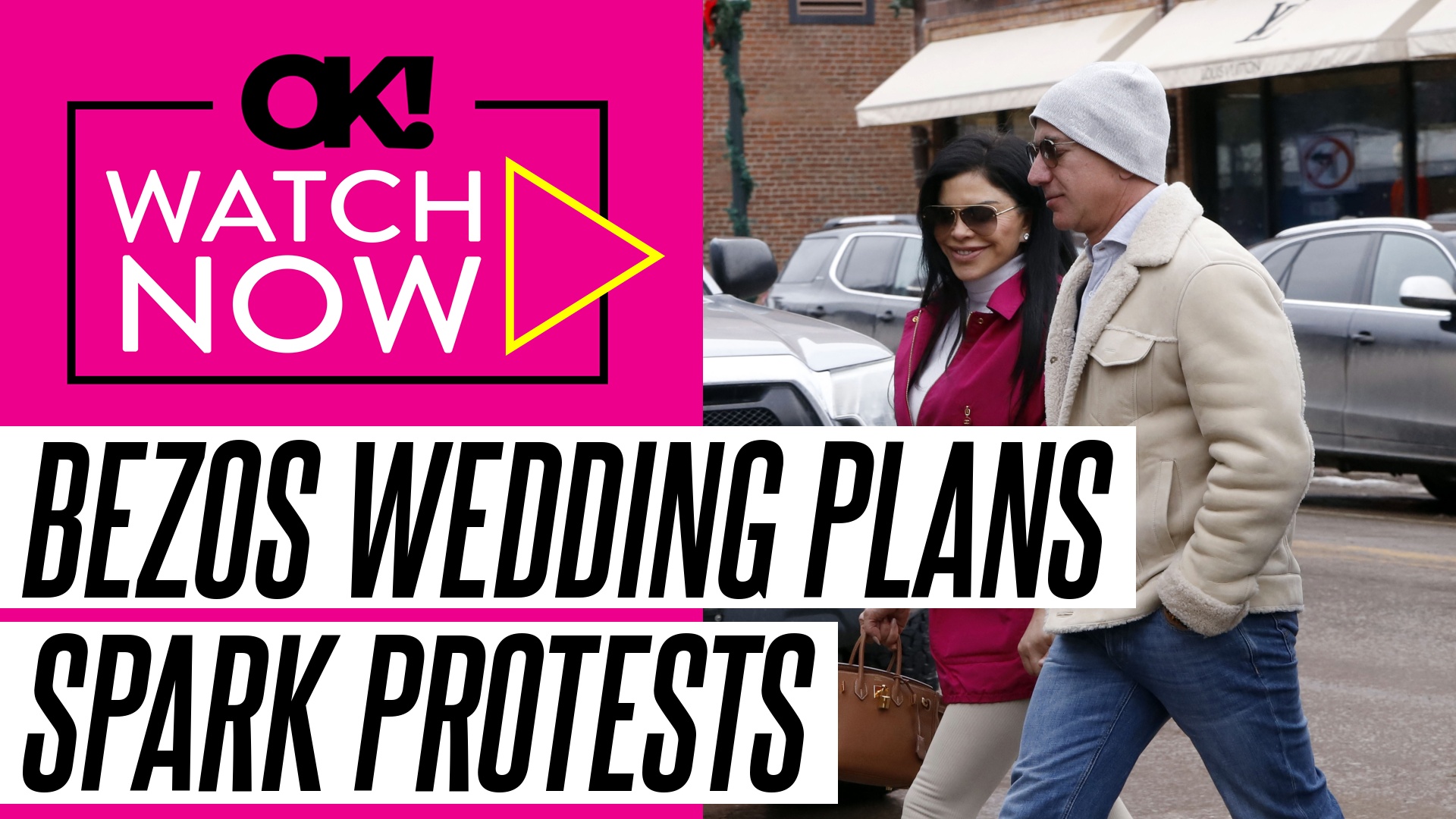 Video thumbnail for Jeff Bezos and Lauren Sanchez's Glam Wedding Plans Spark Protests in Italy: 'No Space for Bezos'