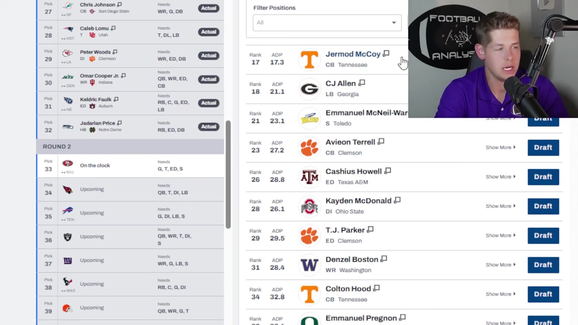 Video thumbnail for 2026 NFL Draft 2nd Round Mock Draft