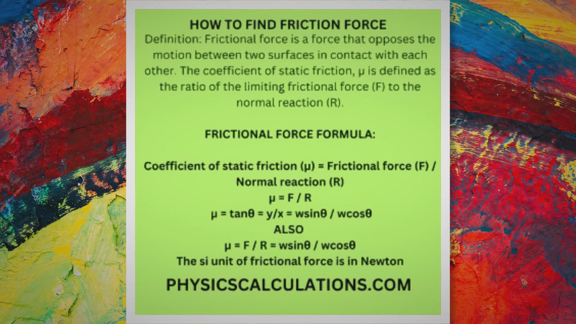 'Video thumbnail for How to Find Friction Force'