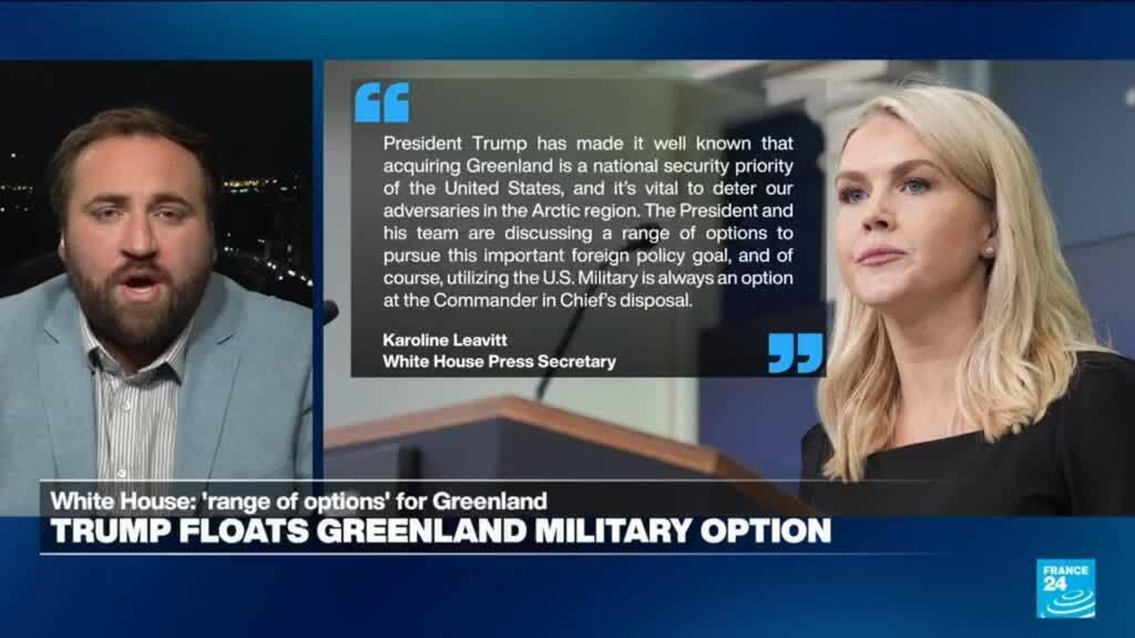 Video thumbnail for Trump considering military options to acquire Greenland