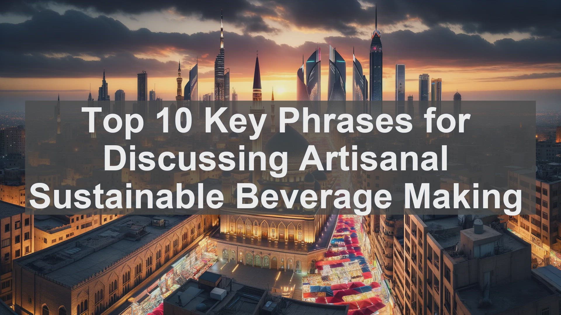 'Video thumbnail for Top 10 Key Phrases for Discussing Artisanal Sustainable Beverage Making'
