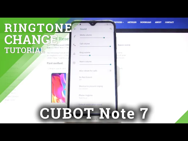 Video thumbnail for How to Change Ringtone on CUBOT Note 7 – Open Ringtone List