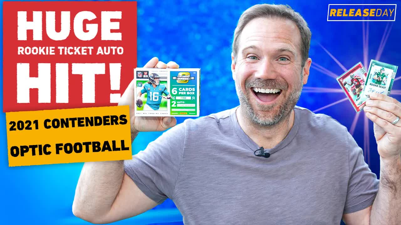 Video thumbnail for Sports Card Investor: huge rookie auto pull! breaking 2021 contenders optic football cards