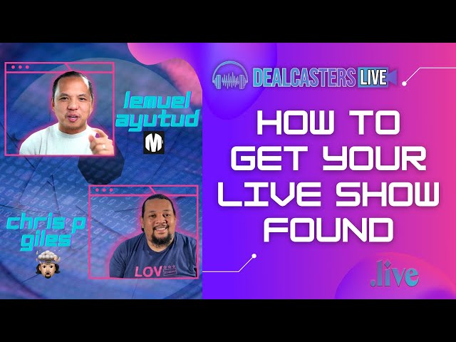 Video thumbnail for How To Get Your Live Show Found: Chris P Giles