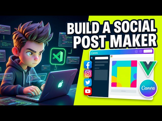 Video thumbnail for Build a Vue.js 3 Canva Clone Facebook,Instagram,Twitter & Youtube Social Media Post Maker Studio App