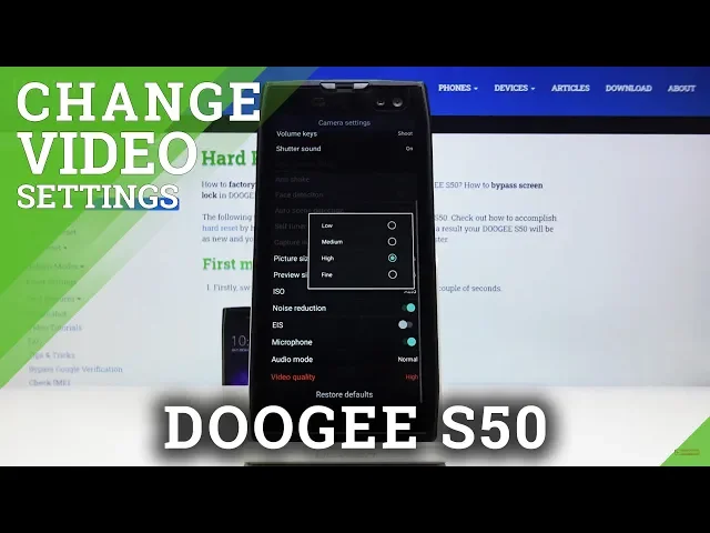 Video thumbnail for How to Change Video Quality in DOOGEE S50 – Video Resolution