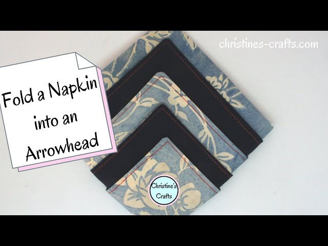 Video thumbnail for HOW TO FOLD A NAPKIN INTO AN ARROWHEAD - Super Quick and Easy, Prepare in Advance