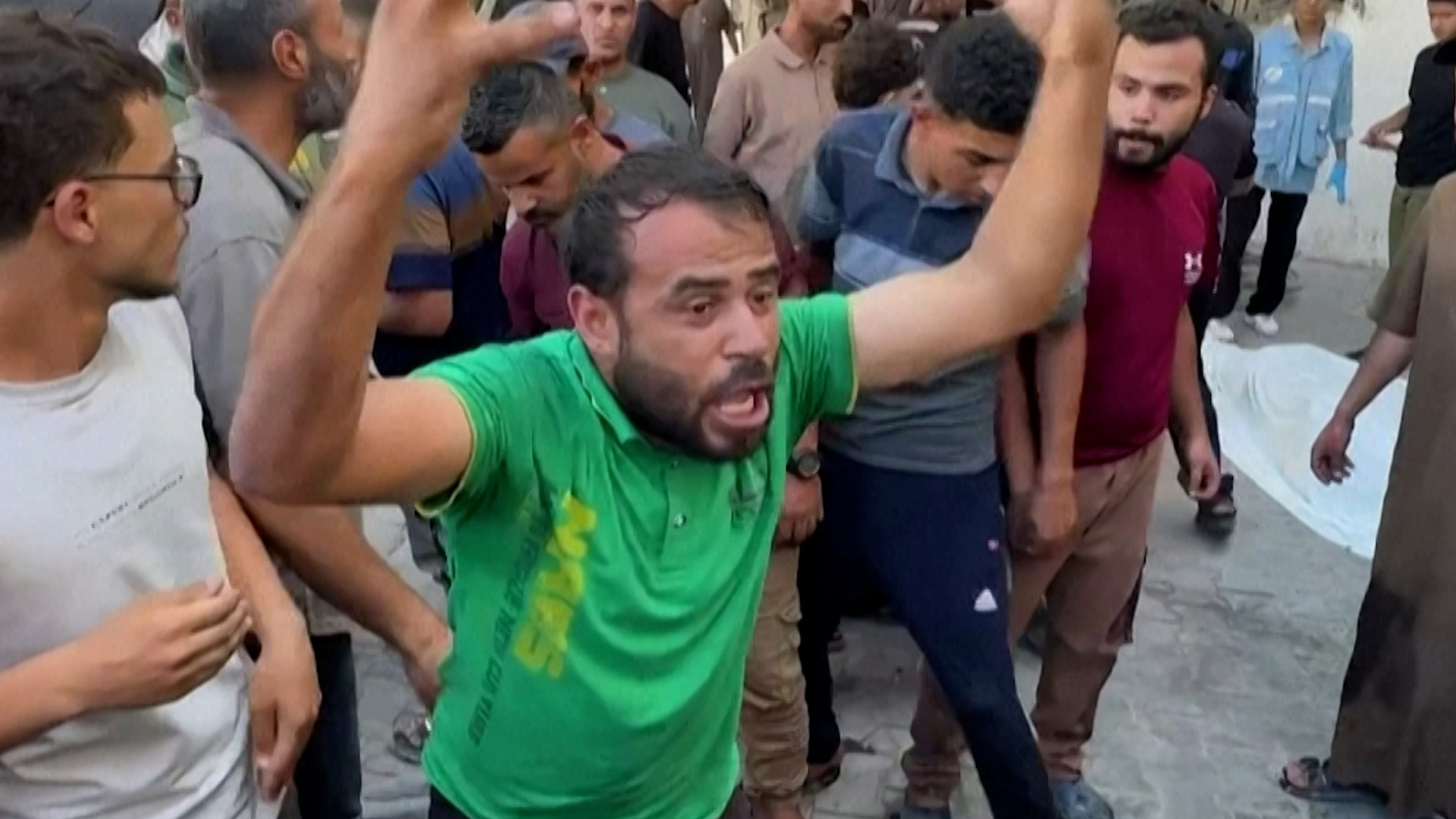 Video thumbnail for Gaza mourns four killed in Israeli strike