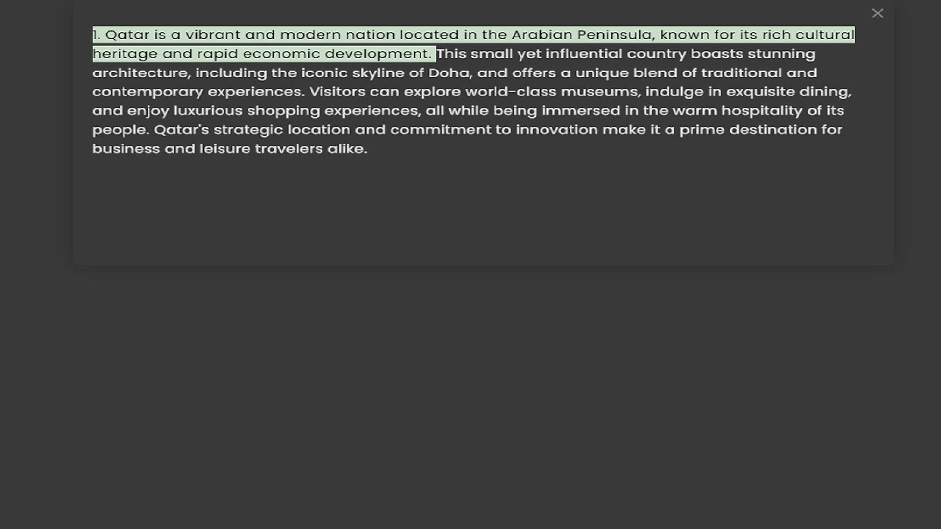 Video thumbnail for heritage and rapid economic development. This small yet influential country boasts stunning architecture, including the iconic skyline of Doha, and offers a unique blend of traditional and contemporary experiences. Visitors can explore wo