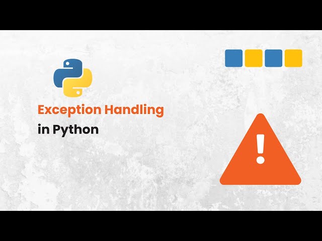 Video thumbnail for Exception Handling in Python | Try, Except, Finally Made Easy