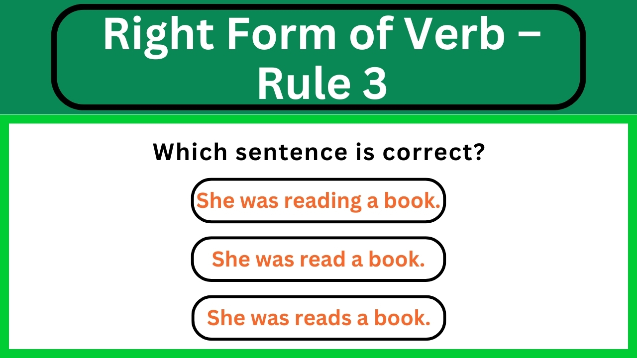 'Video thumbnail for English Grammar Practice || Right Form of Verb – Rule 3 || English Grammar Test'