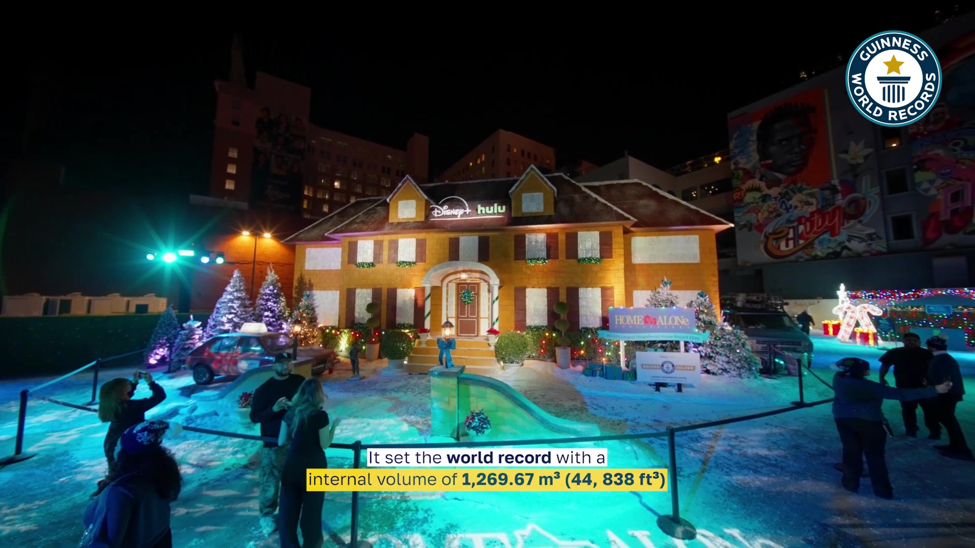 Video thumbnail for Largest Gingerbread House: McCallister Family House from Home Alone