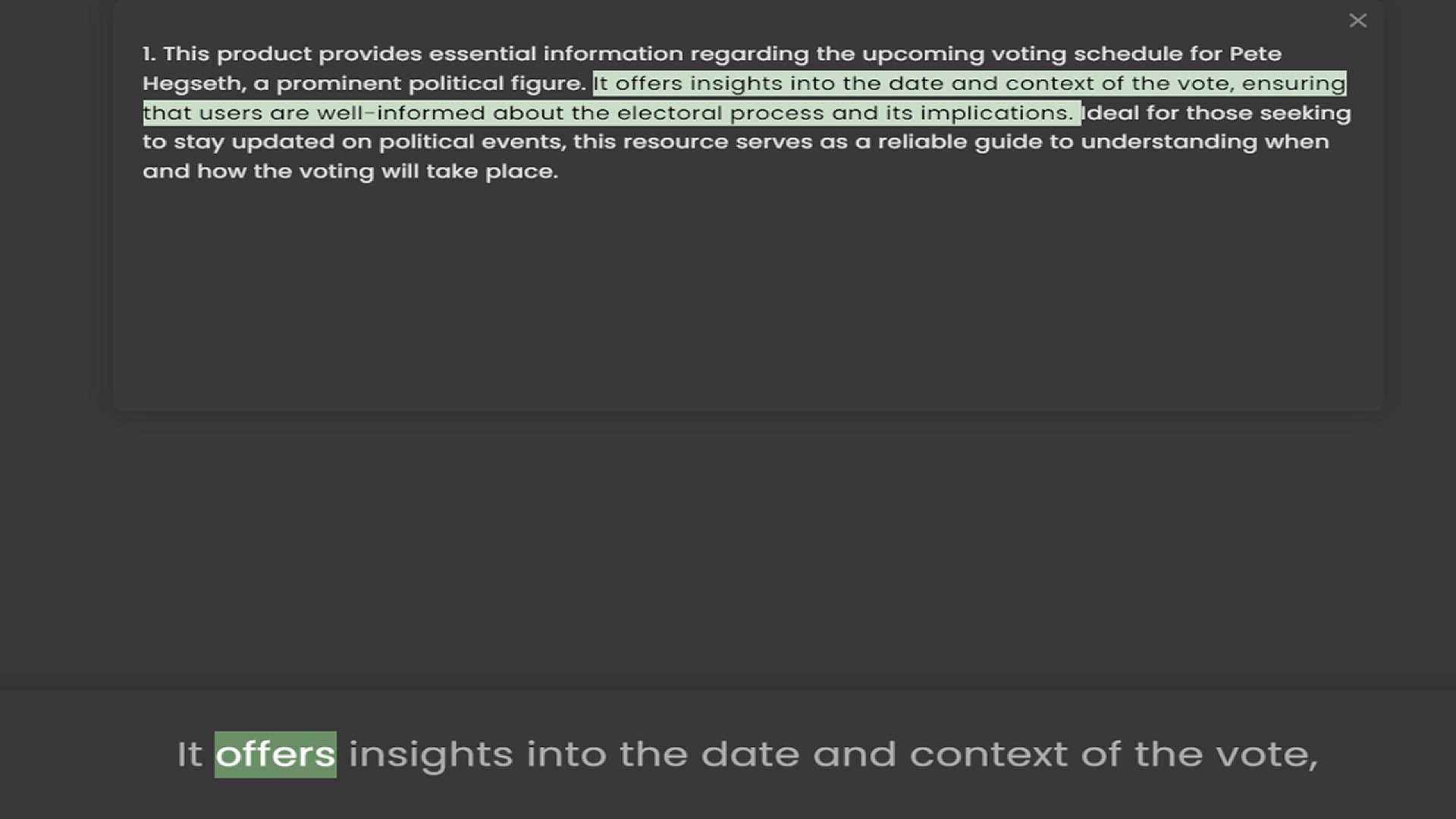 Video thumbnail for Hegseth, a prominent political figure. It offers insights into the date and context of the vote, ensuring that users are well-informed about the electoral process and its implications. Ideal for those seeking to stay updated on political