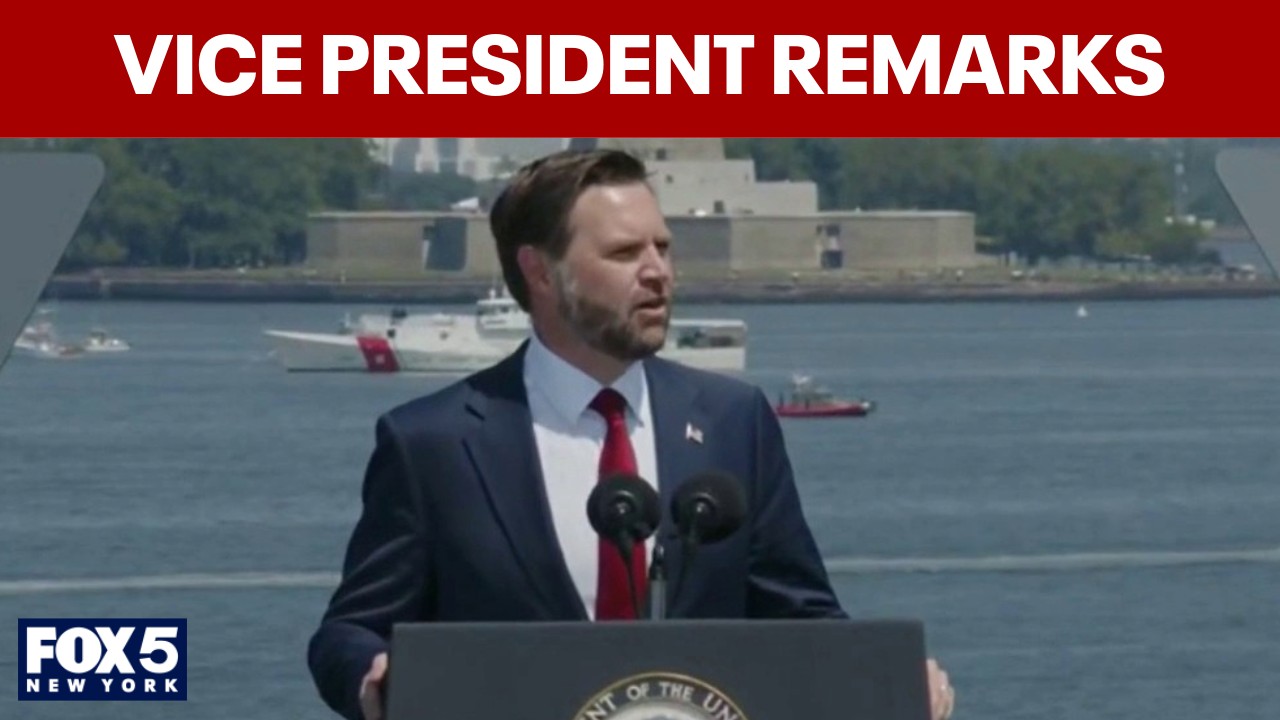 Video thumbnail for FULL: Vance speaks during Parade of Ships, America250 celebration