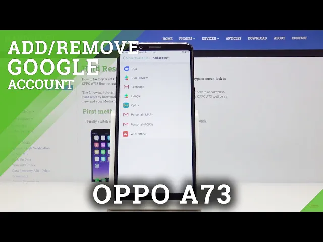 Video thumbnail for How to Manage Google Account in OPPO A73 - Add & Remove Google User