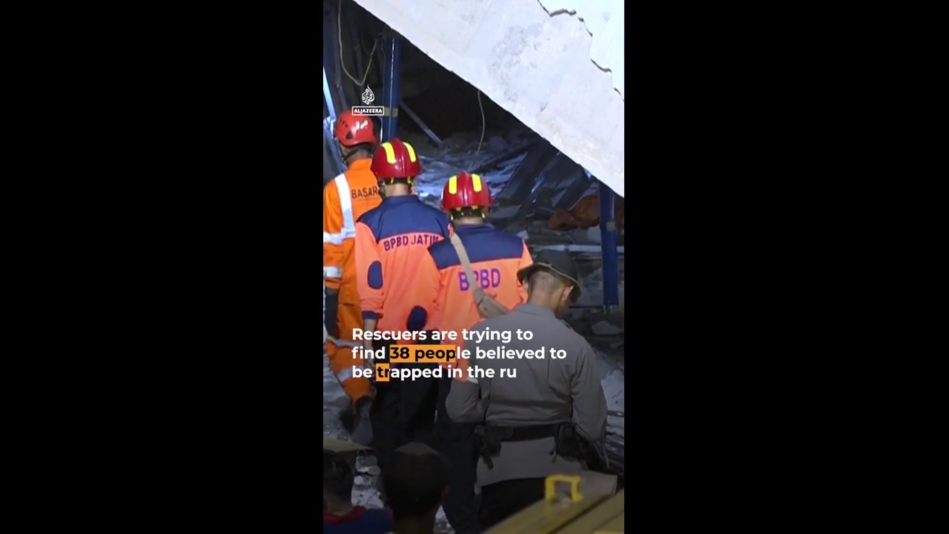 'Video thumbnail for Dozens trapped in deadly Indonesia school collapse'