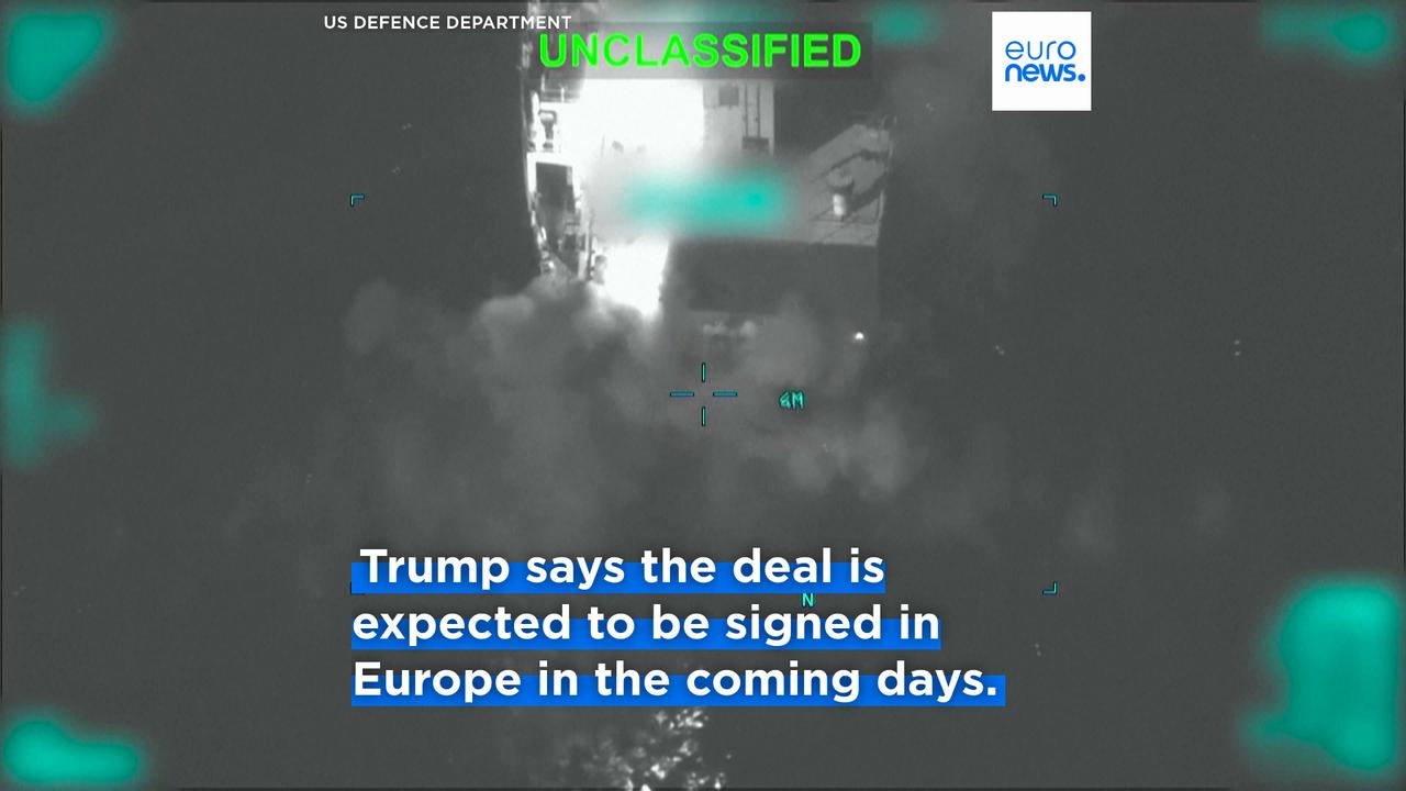 Video thumbnail for Trump says he is cancelling fresh strikes on Iran and hints at possible peace deal