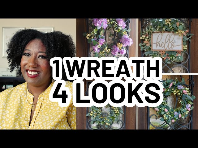 'Video thumbnail for 1 WREATH, 4 LOOKS, How To Use the Same Wreath All Year Round'
