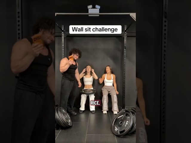 Video thumbnail for Wall Sit Challenge 💪 |  #myprotein #gym #funny