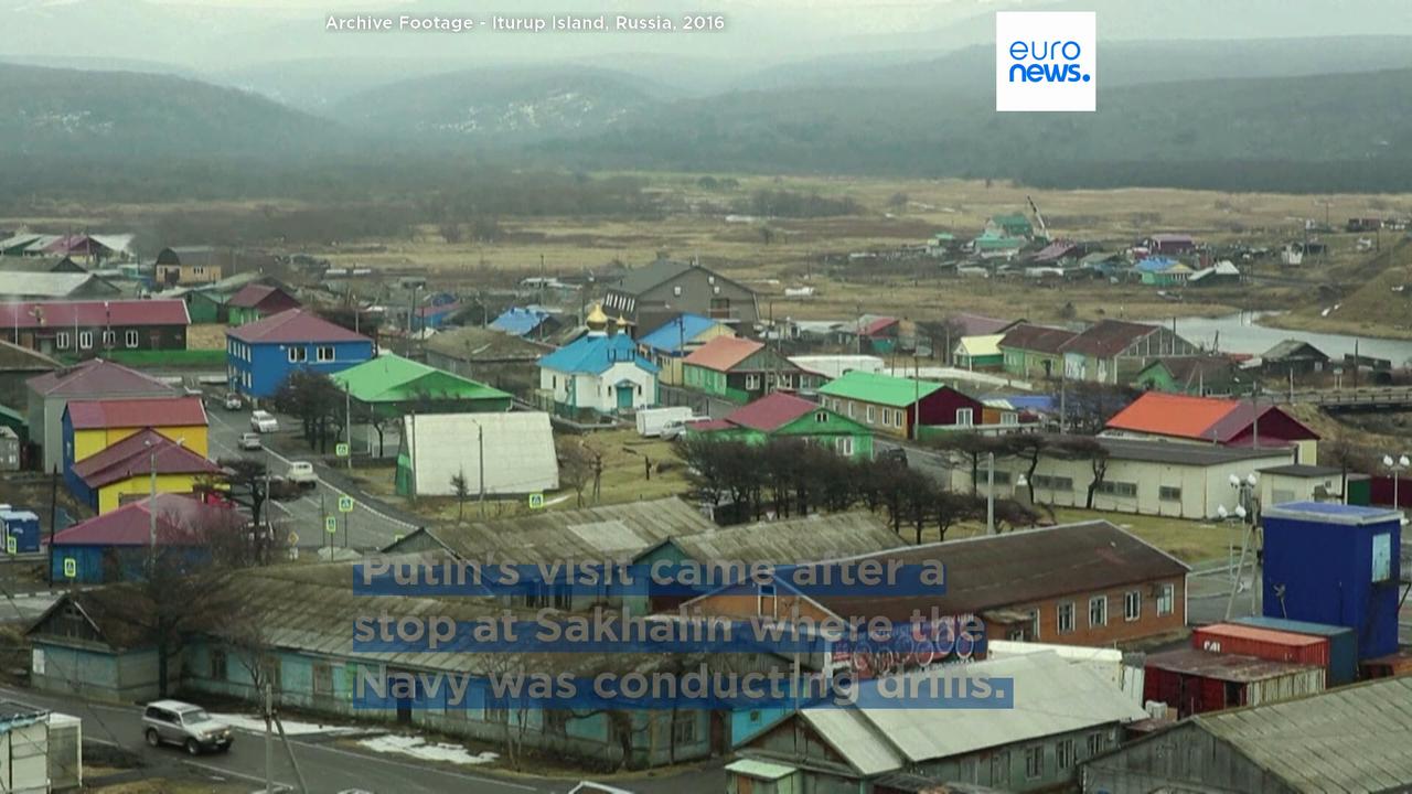 Video thumbnail for Tokyo issues angry response as Putin makes his first visit to the disputed Kuril islands