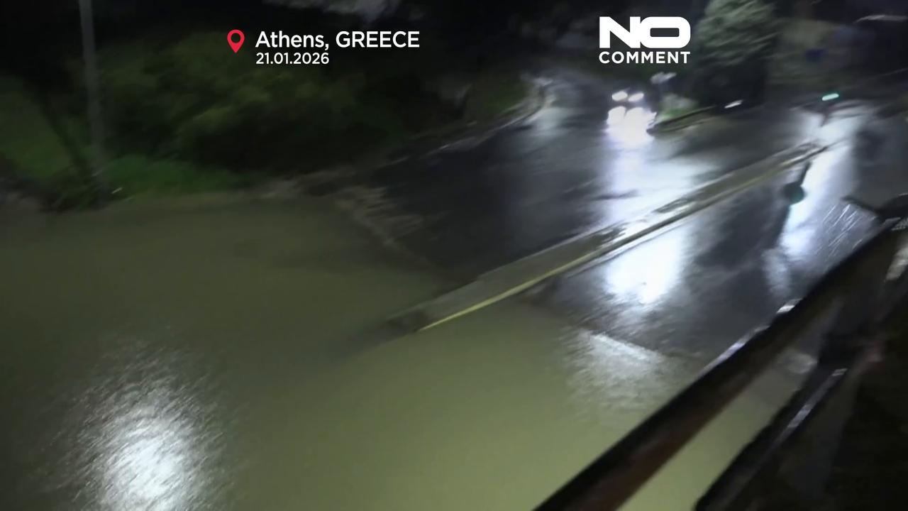 Video thumbnail for Severe weather in Greece claims lives of coastguard officer and woman