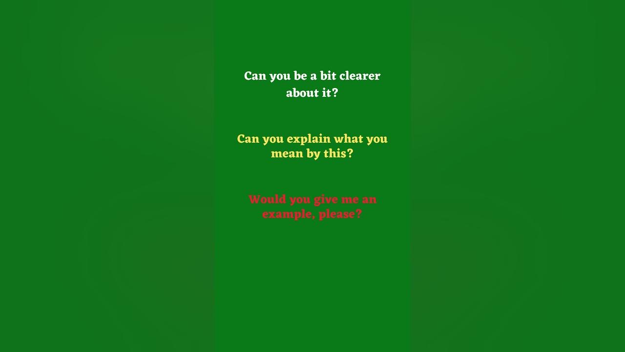 'Video thumbnail for Ask for Clarification in English Part 2'
