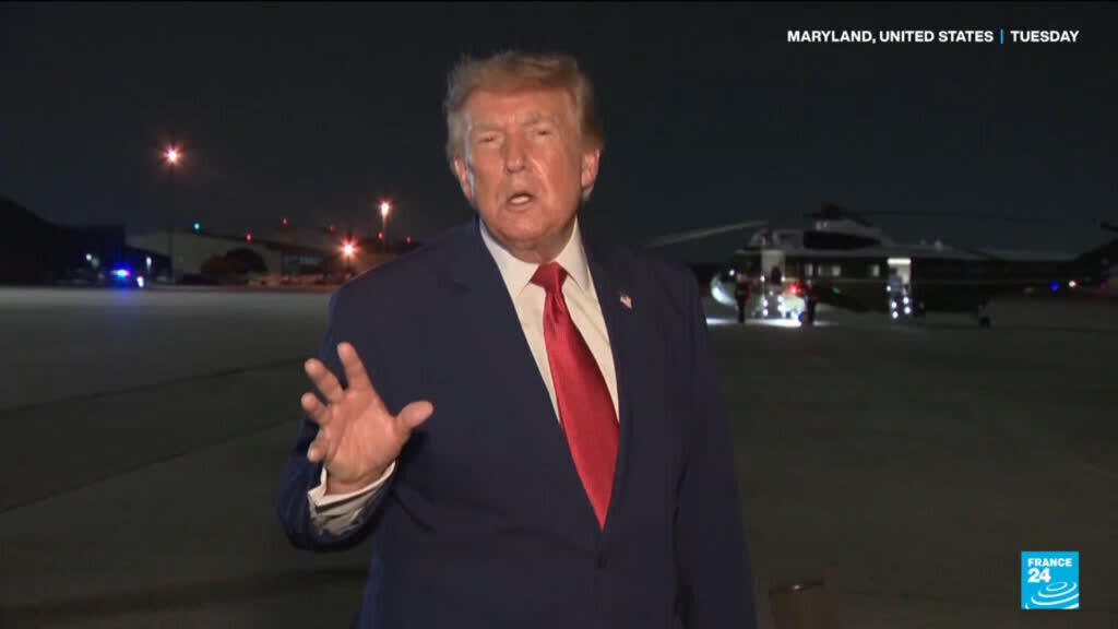 Video thumbnail for Donald Trump says he faced ‘greater risk’ on swapped plane