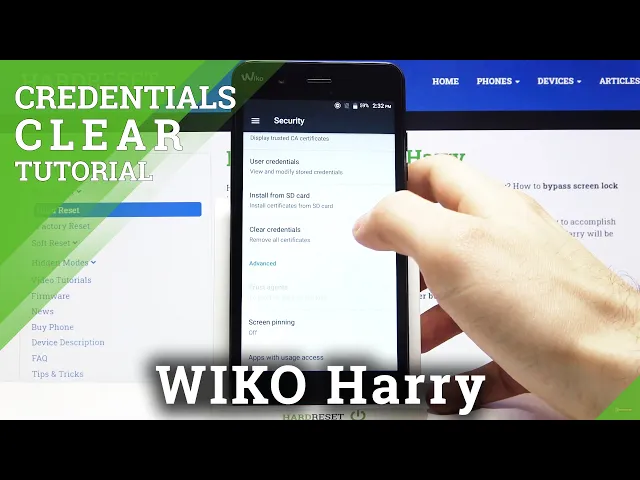 Video thumbnail for WIKO Harry - Delete Certificates & Clear Credentials