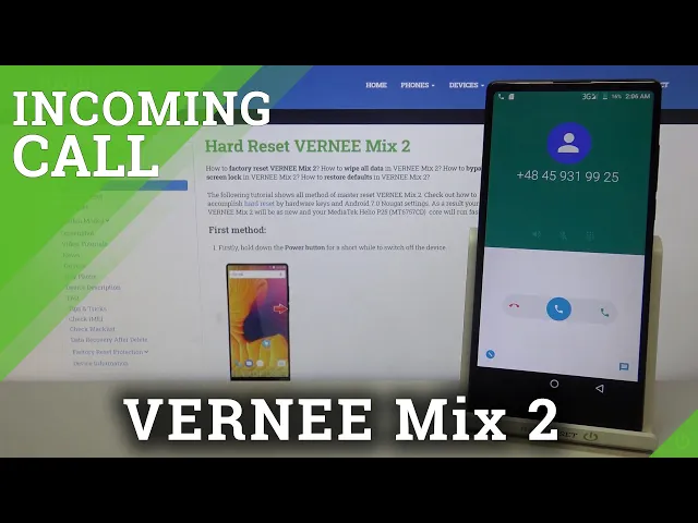 Video thumbnail for VERNEE Mix 2 Incoming Call & Default Ringtone