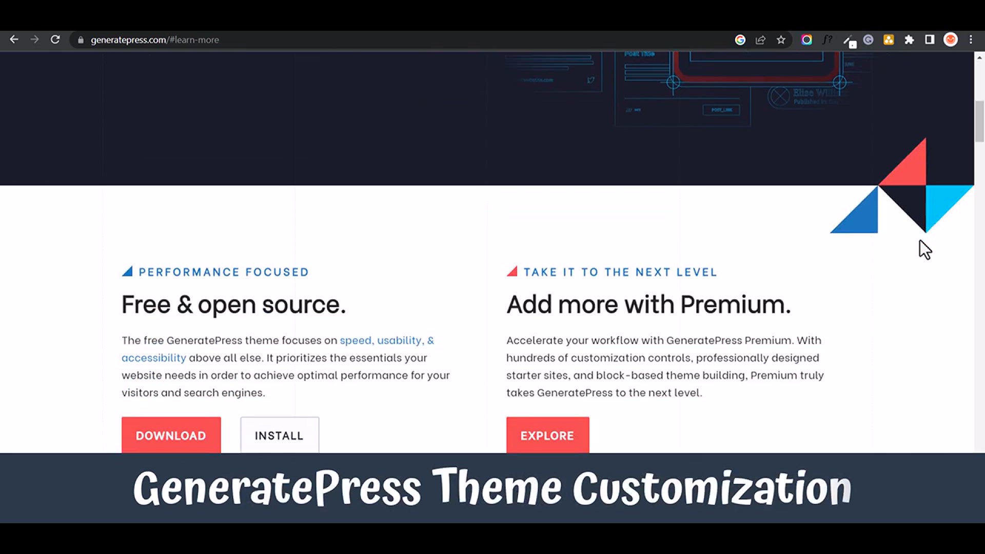'Video thumbnail for GeneratePress Theme Customization (Free + Premium Setup)'