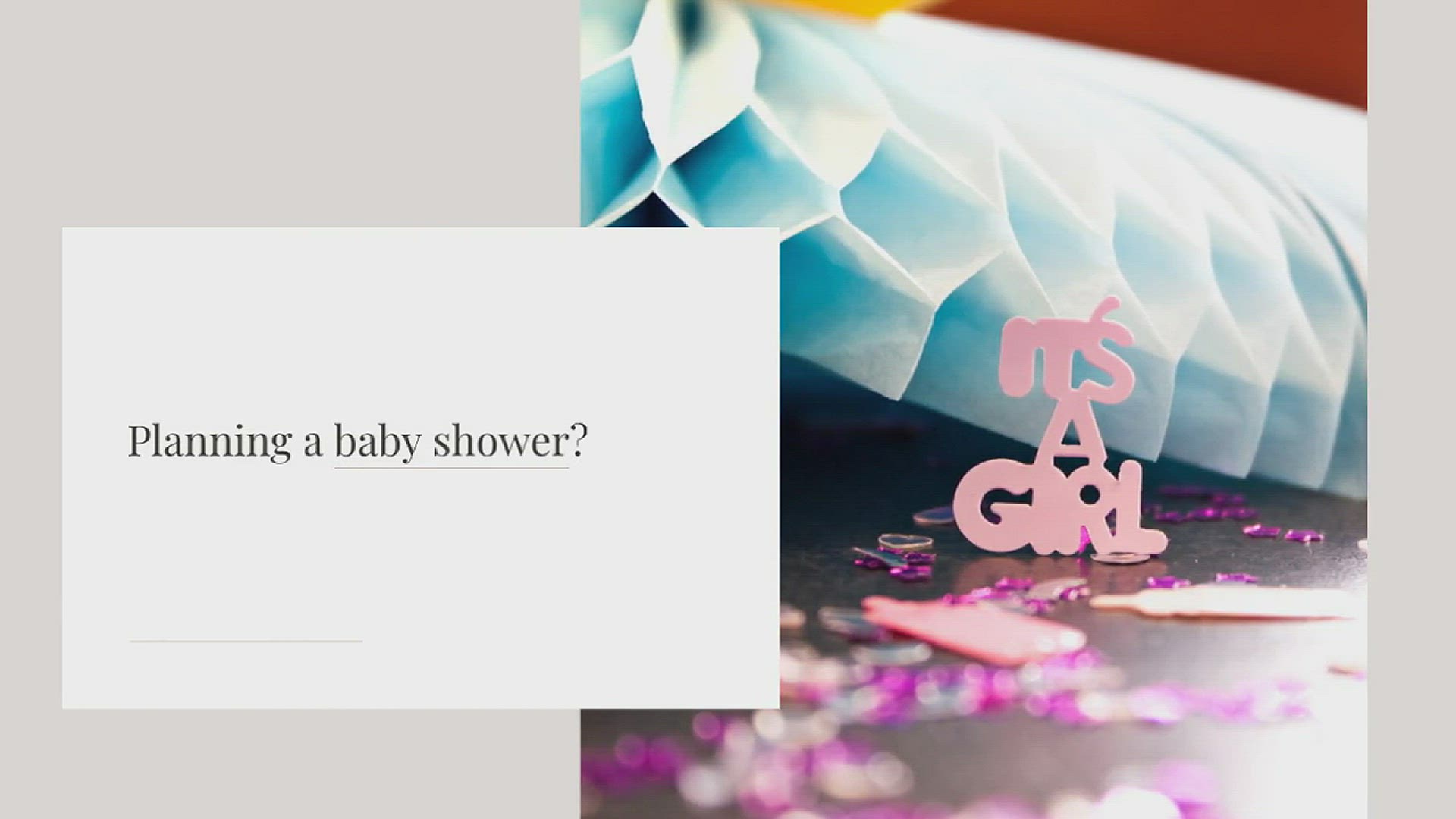 Video thumbnail for Baby Shower Decorations
